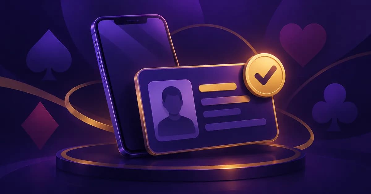 Identity card and smartphone with a checkmark, representing Teen Patti KYC verification