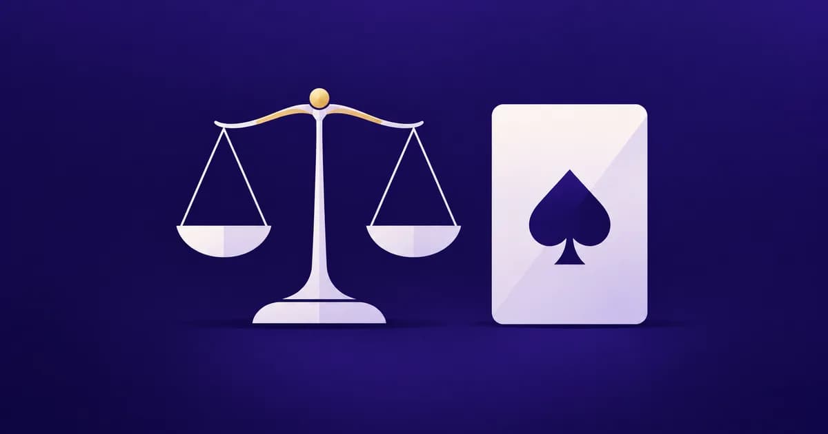 Gavel beside a smartphone showing a Teen Patti app, representing India's 2025 online gaming law